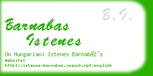 barnabas istenes business card